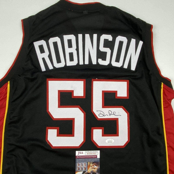 Autographed/Signed Duncan Robinson Miami Black Basketball Jersey JSA COA