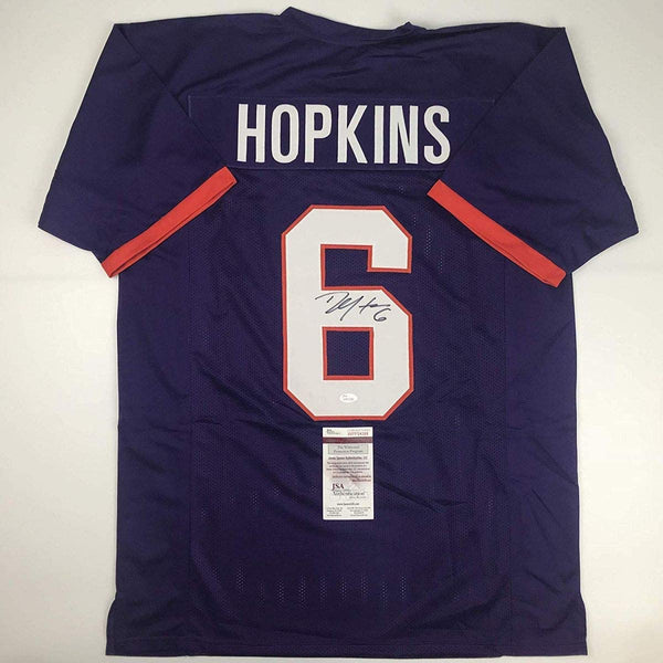 Autographed/Signed DeAndre Hopkins Clemson Purple College Football Jersey JSA COA