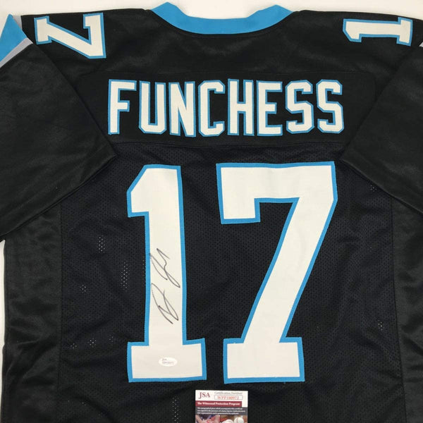 Autographed/Signed Devin Funchess Carolina Black Football Jersey JSA COA