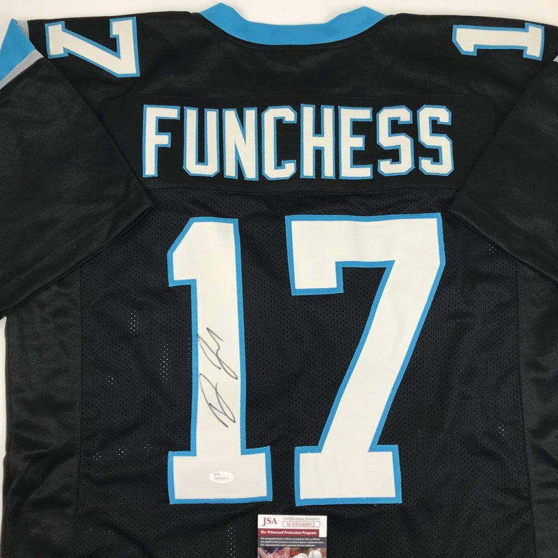 Autographed/Signed Devin Funchess Carolina Black Football Jersey JSA COA