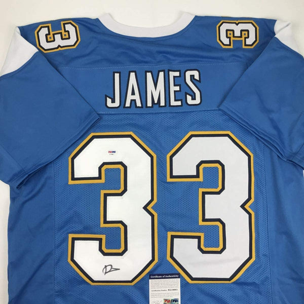 Autographed/Signed Derwin James Los Angeles LA Powder Blue Football Jersey PSA/DNA COA