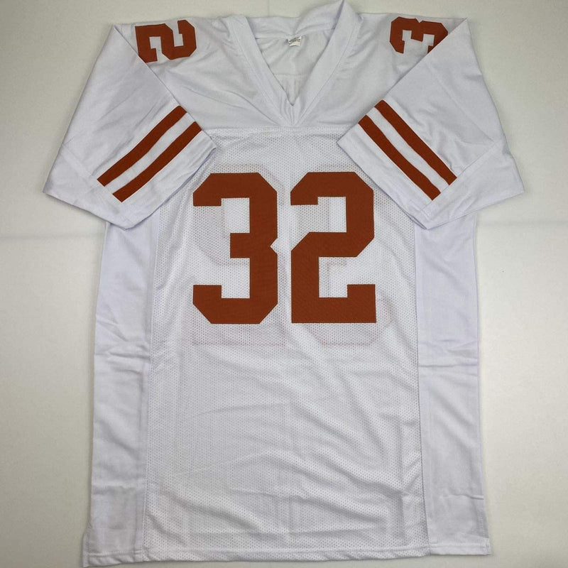 Autographed/Signed Cedric Benson Texas White College Football Jersey JSA COA