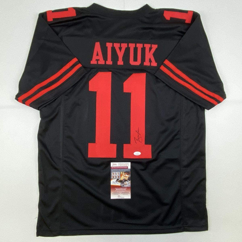 Autographed/Signed Brandon Aiyuk San Francisco Black Football Jersey JSA COA