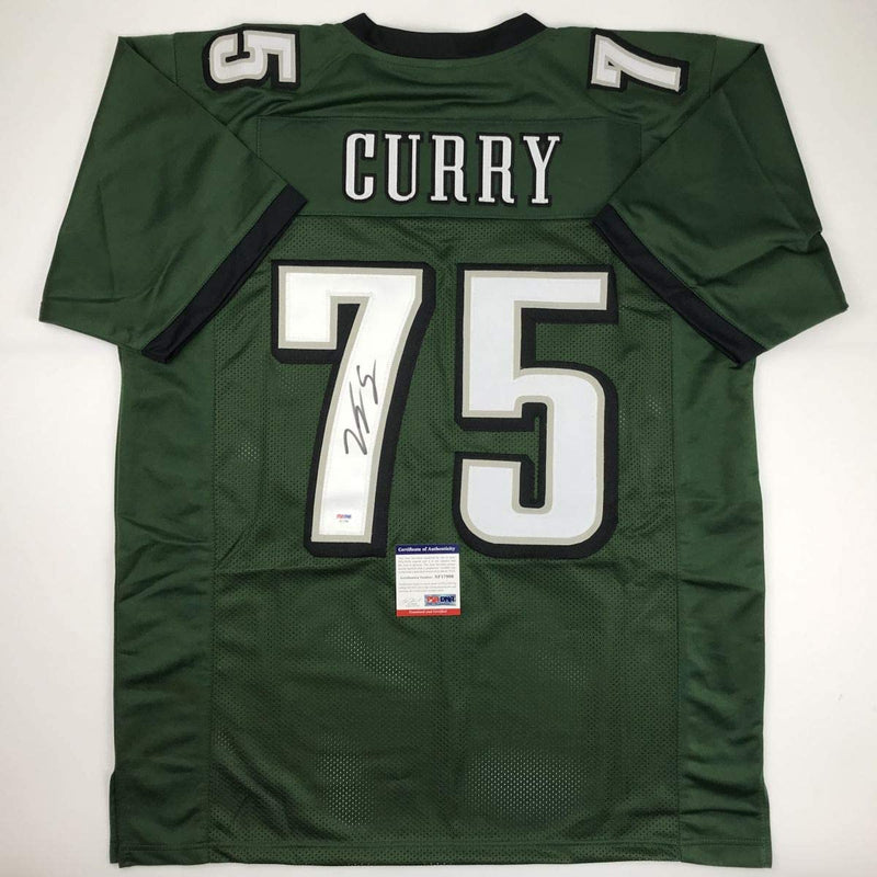 Autographed/Signed Vinny Curry Philadelphia Green Football Jersey PSA/DNA COA