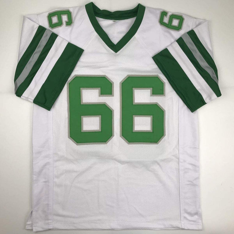 Autographed/Signed Bill Bergey Philadelphia White Football Jersey JSA COA