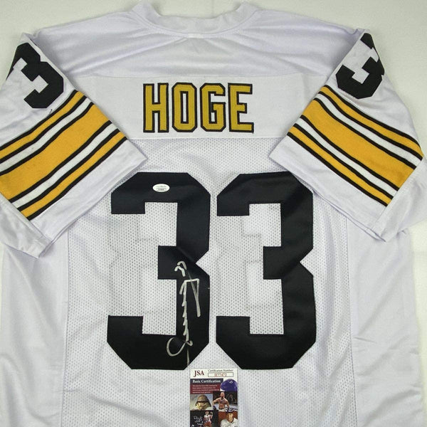 Autographed/Signed Merril Hoge Pittsburgh White Football Jersey JSA COA