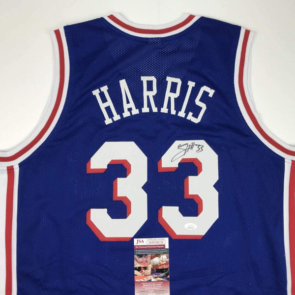Autographed/Signed Tobias Harris Philadelphia Blue Basketball Jersey JSA COA