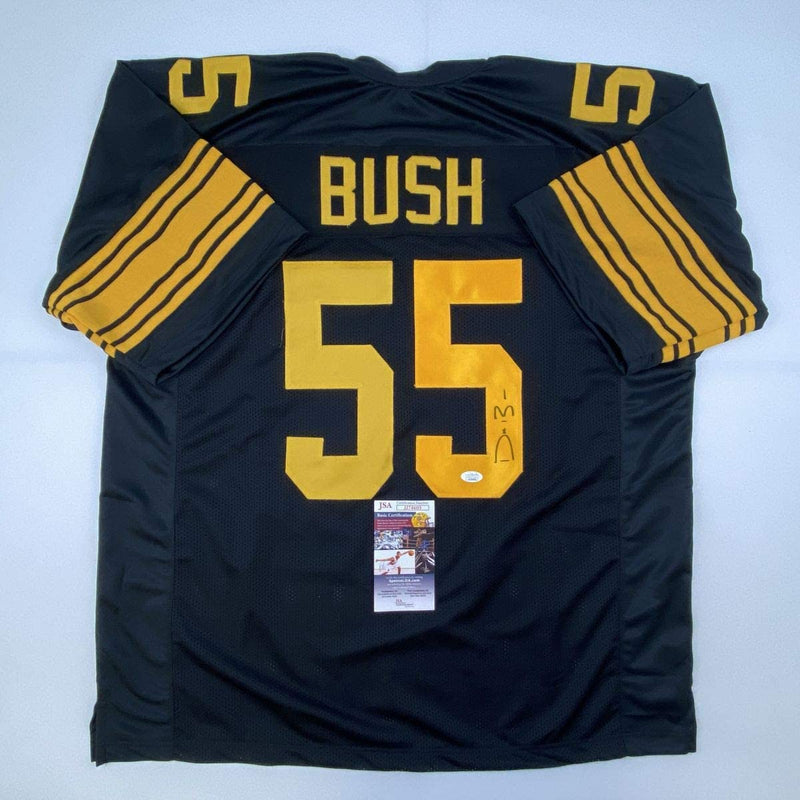 Autographed/Signed Devin Bush Pittsburgh Color Rush Football Jersey JSA COA