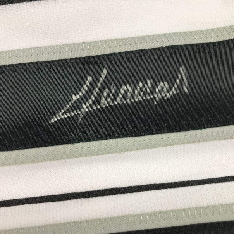 Autographed/Signed Yoan Moncada Chicago Pinstripe Baseball Jersey Beckett BAS COA