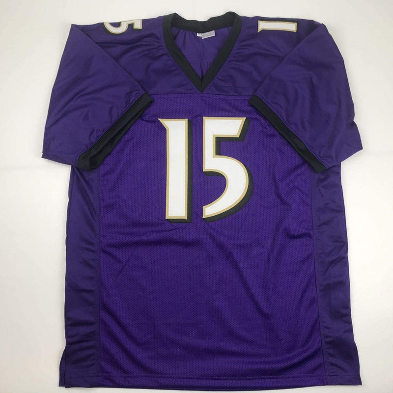 Autographed/Signed Marquise Brown Baltimore Purple Football Jersey JSA COA