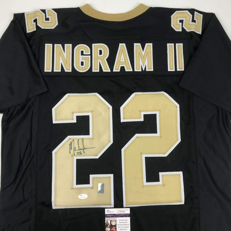 Autographed/Signed Mark Ingram II New Orleans Black Football Jersey JSA COA