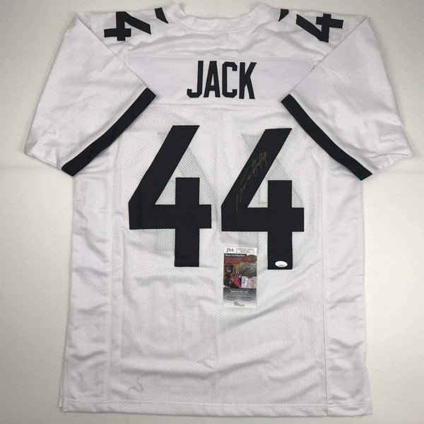 Autographed/Signed Myles Jack Jacksonville White Football Jersey JSA COA