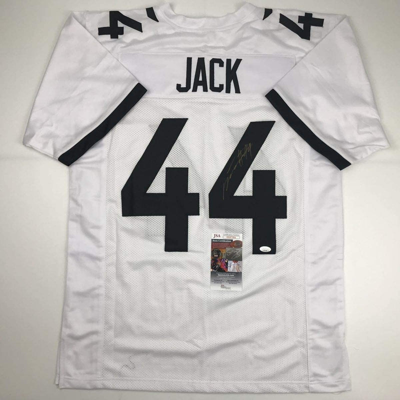 Autographed/Signed Myles Jack Jacksonville White Football Jersey JSA COA
