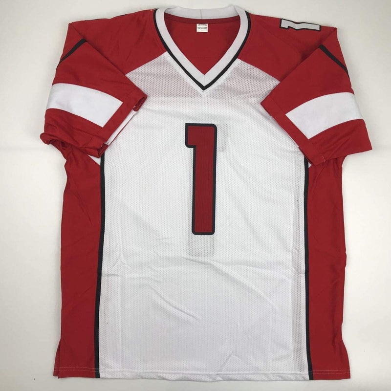 Autographed/Signed Kyler Murray Arizona White Football Jersey JSA COA