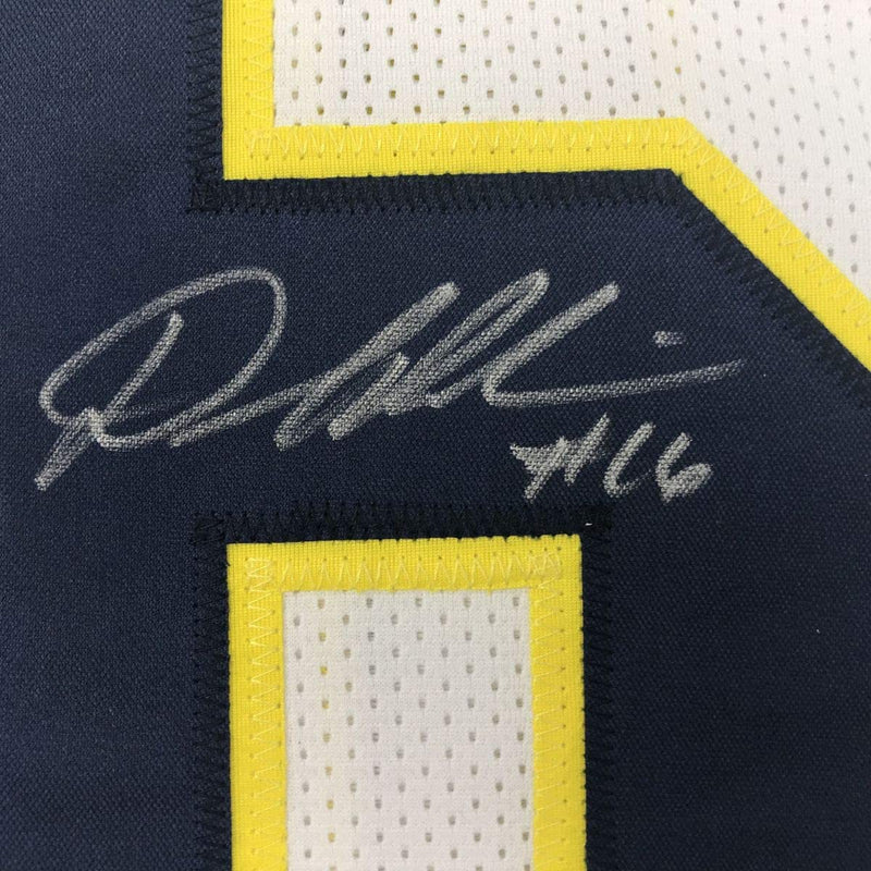 Autographed/Signed Denard Robinson Michigan White College Football Jersey JSA COA