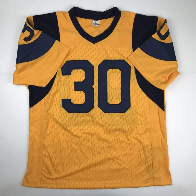 Autographed/Signed Todd Gurley II Los Angeles LA Yellow Football Jersey Beckett BAS COA