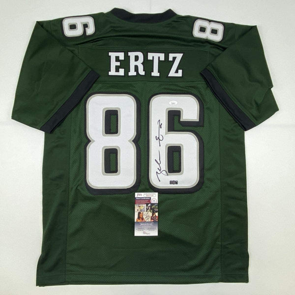 Autographed/Signed Zach Ertz Philadelphia Green Football Jersey JSA COA