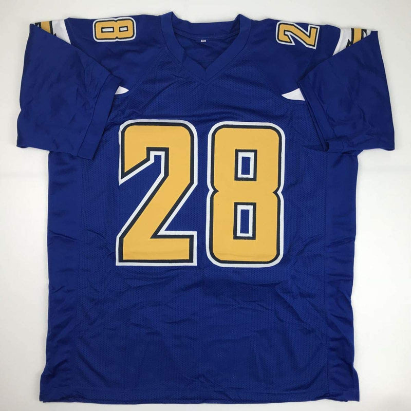 Autographed/Signed Melvin Gordon Los Angeles LA Color Rush Football Jersey Beckett BAS COA