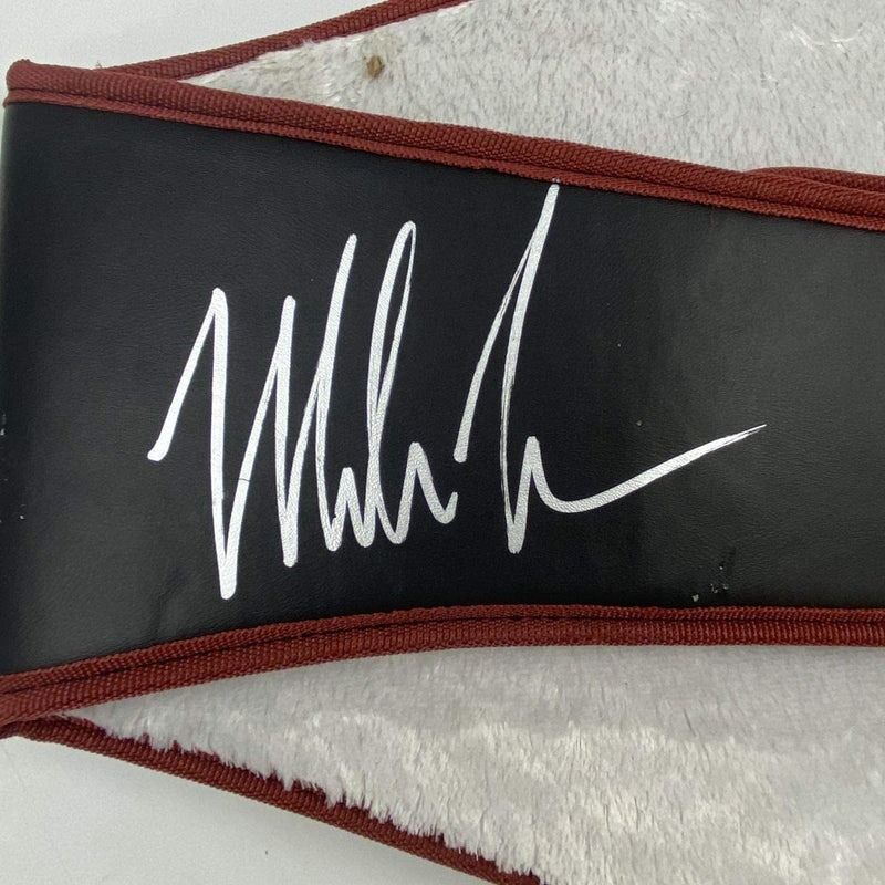 Autographed/Signed Mike Tyson WBA Black Boxing Replica Championship Belt Athlete Hologram COA