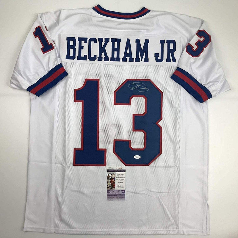 Autographed/Signed Odell Beckham Jr. New York Color Rush Football Jersey JSA COA