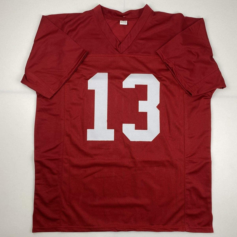Autographed/Signed Tua Tagovailoa Alabama Red College Football Jersey Beckett BAS COA