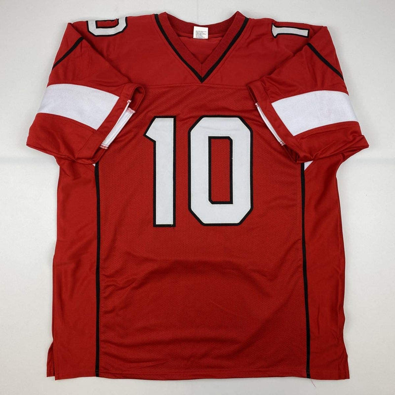 Autographed/Signed DeAndre Hopkins Arizona Red Football Jersey JSA COA