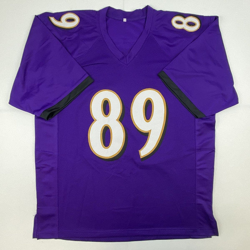 Autographed/Signed Mark Andrews Baltimore Purple Football Jersey Beckett BAS COA
