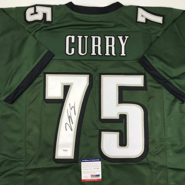 Autographed/Signed Vinny Curry Philadelphia Green Football Jersey PSA/DNA COA