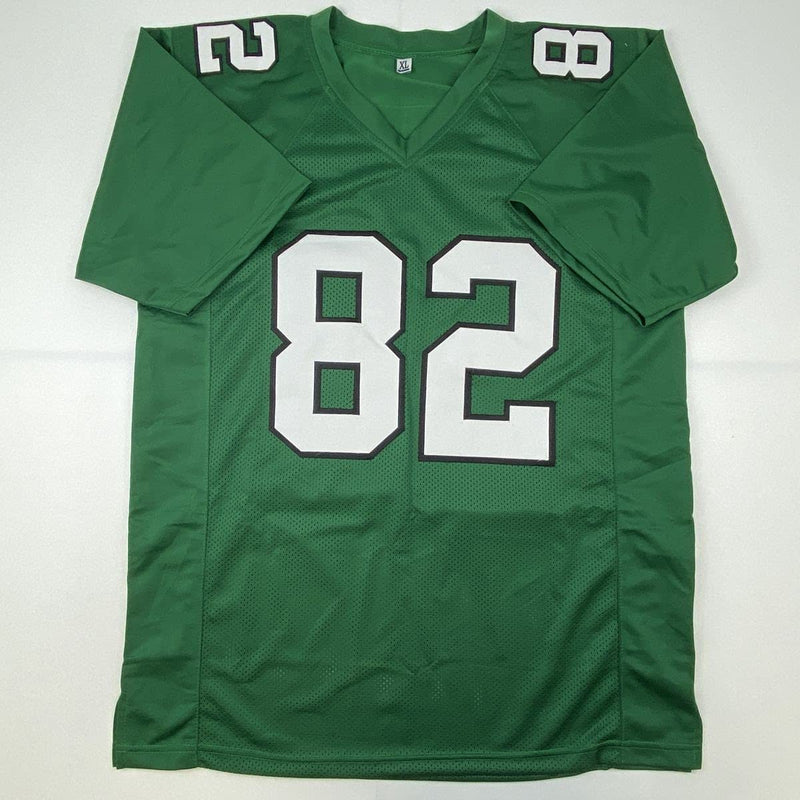 Autographed/Signed Mike Quick Philadelphia Kelly Green Football Jersey JSA COA