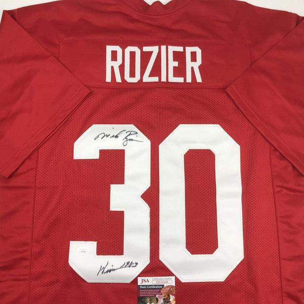 Autographed/Signed Mike Rozier Heisman 1983 Nebraska Red College Football Jersey JSA COA