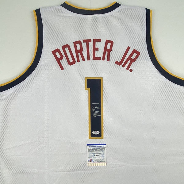 Autographed/Signed Michael Porter Jr. Denver White Basketball Jersey PSA/DNA COA