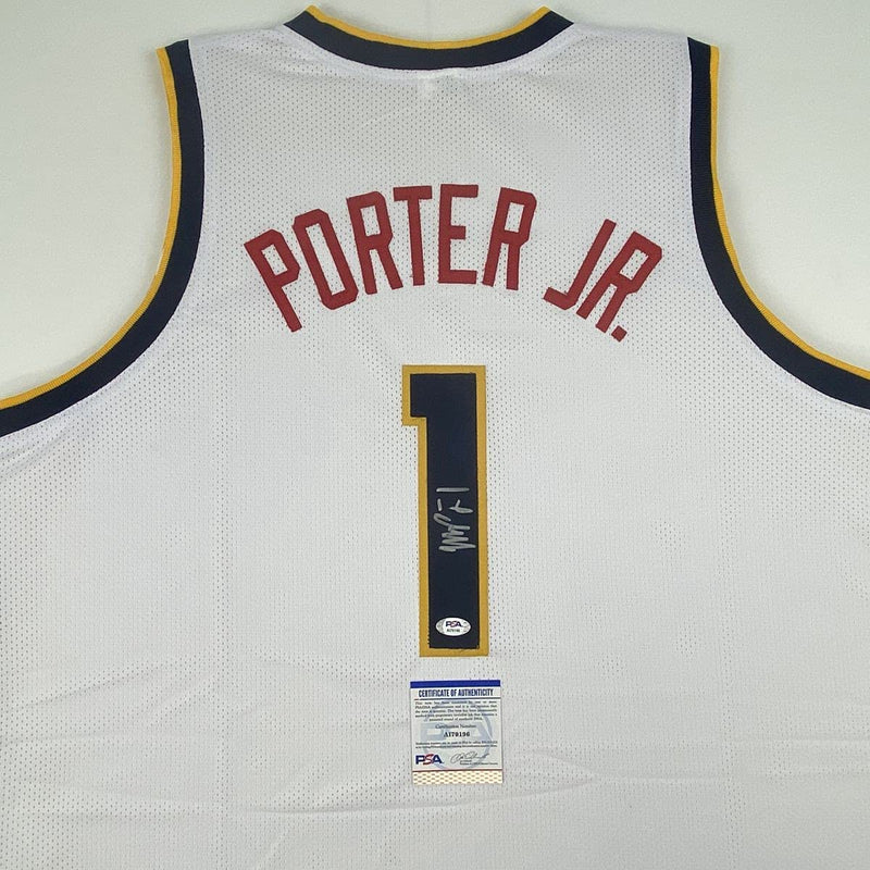 Autographed/Signed Michael Porter Jr. Denver White Basketball Jersey PSA/DNA COA