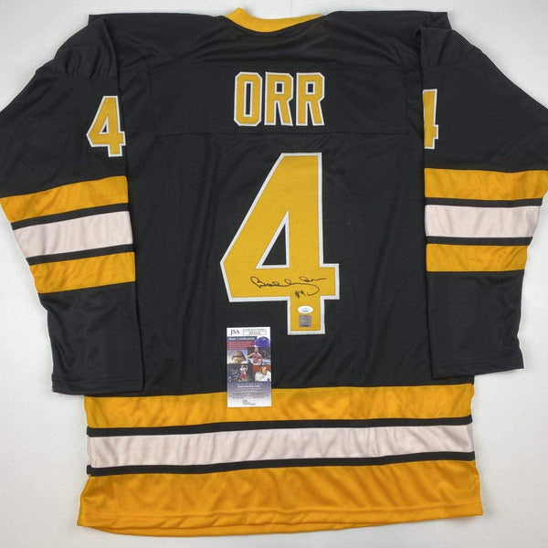 Autographed/Signed Bobby Orr Boston Black Hockey Jersey JSA & GNR COA