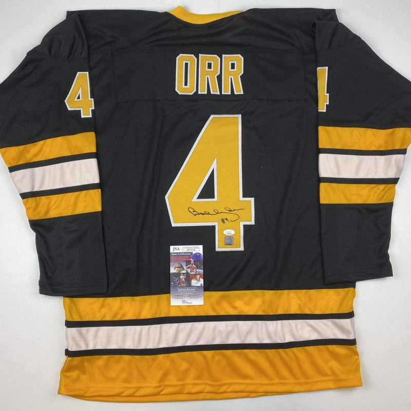 Autographed/Signed Bobby Orr Boston Black Hockey Jersey JSA & GNR COA