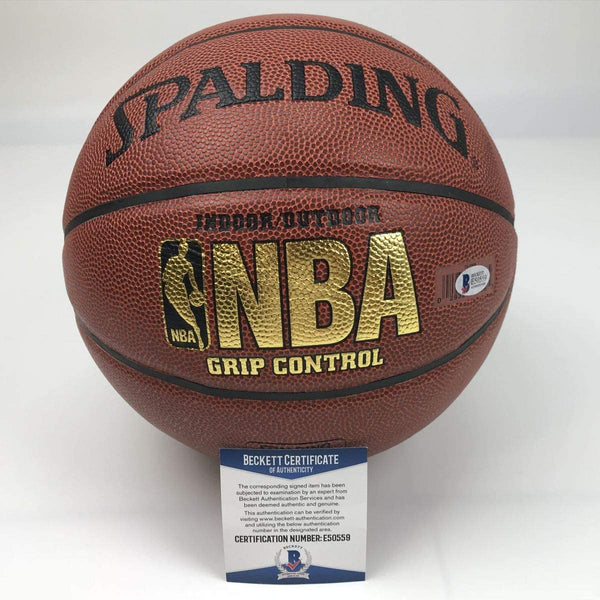 Autographed/Signed Stephen Steph Curry Golden State Warriors Full Size Spalding Basketball Beckett BAS COA