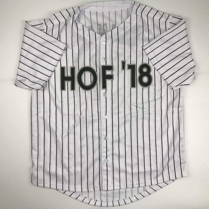 Autographed/Signed Harold Baines 05 WS Champs Chicago Pinstripe Baseball Jersey PSA/DNA COA