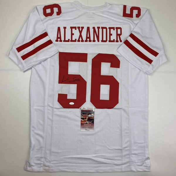 Autographed/Signed Kwon Alexander San Francisco White Football Jersey JSA COA