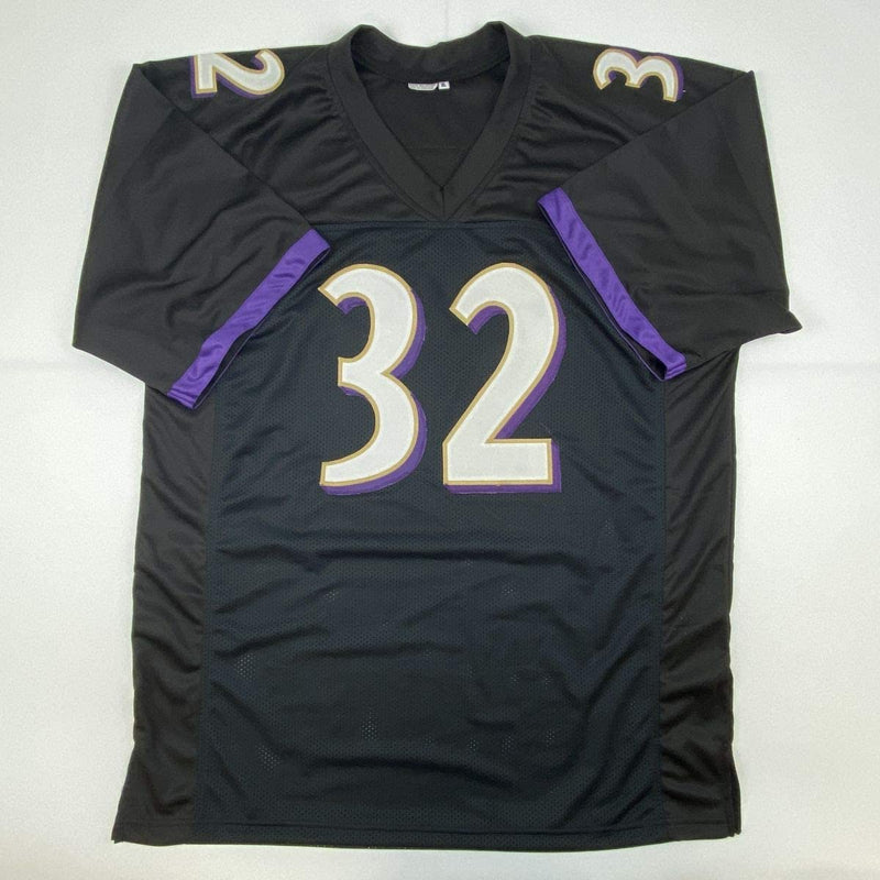 Autographed/Signed DeShon Elliott Baltimore Black Football Jersey JSA COA