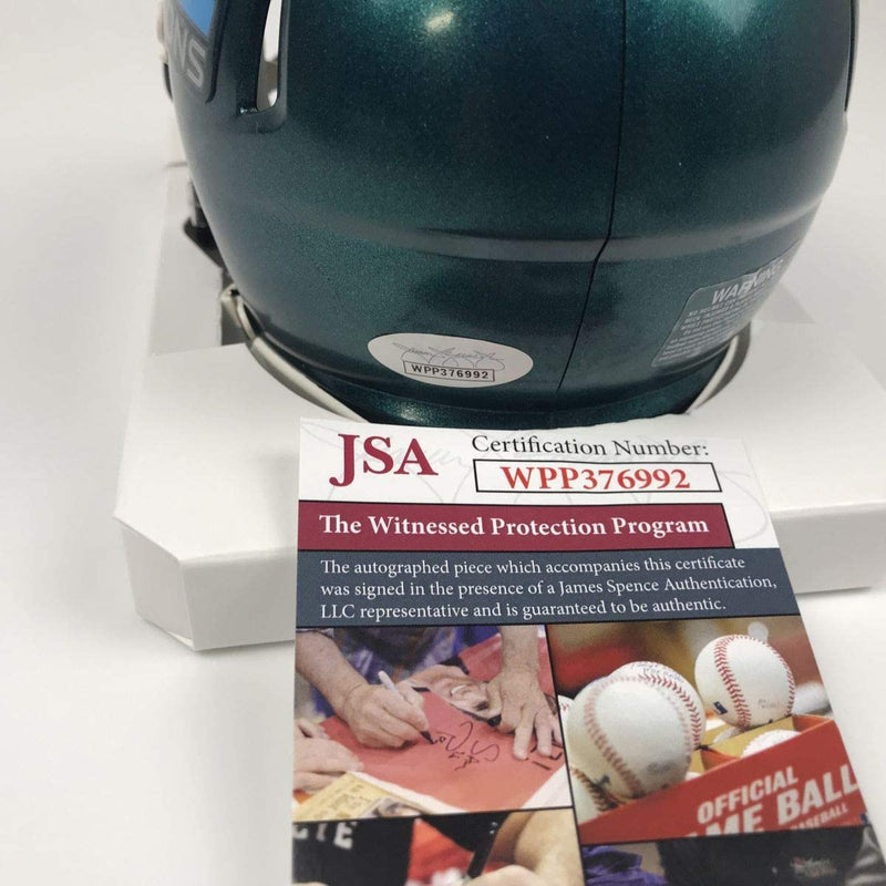 Autographed/Signed Brandon Graham Philadelphia Eagles Super Bowl 52 LII Mini Football Helmet JSA COA