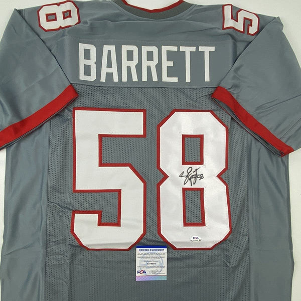 Autographed/Signed Shaquil Shaq Barrett Tampa Bay Pewter Grey Football Jersey PSA/DNA COA