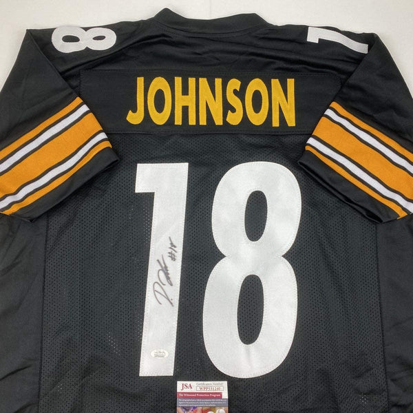 Autographed/Signed Diontae Johnson Pittsburgh Black Football Jersey JSA COA