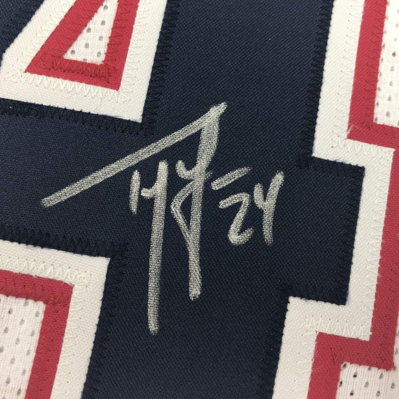 Autographed/Signed Ty Law New England White Football Jersey JSA COA
