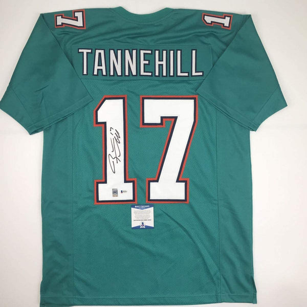 Autographed/Signed Ryan Tannehill Miami Teal Football Jersey Beckett BAS COA