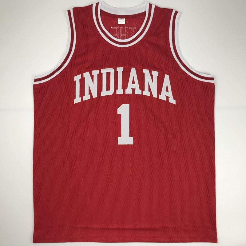 Autographed/Signed Bobby Bob Knight The General Indiana Hoosiers Red Basketball Jersey JSA COA