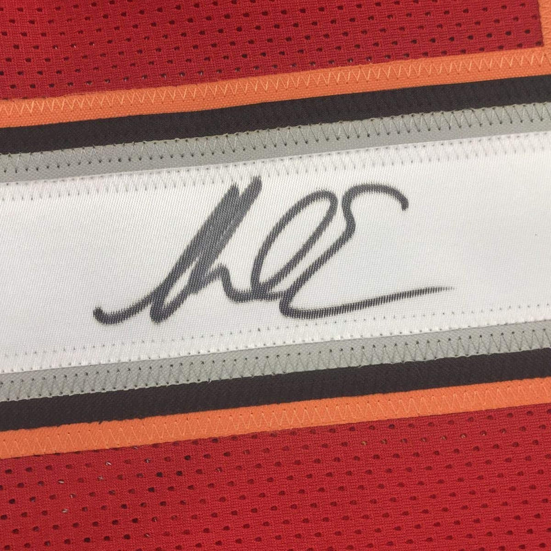 Autographed/Signed Mike Evans Tampa Bay Red Football Jersey PSA/DNA COA