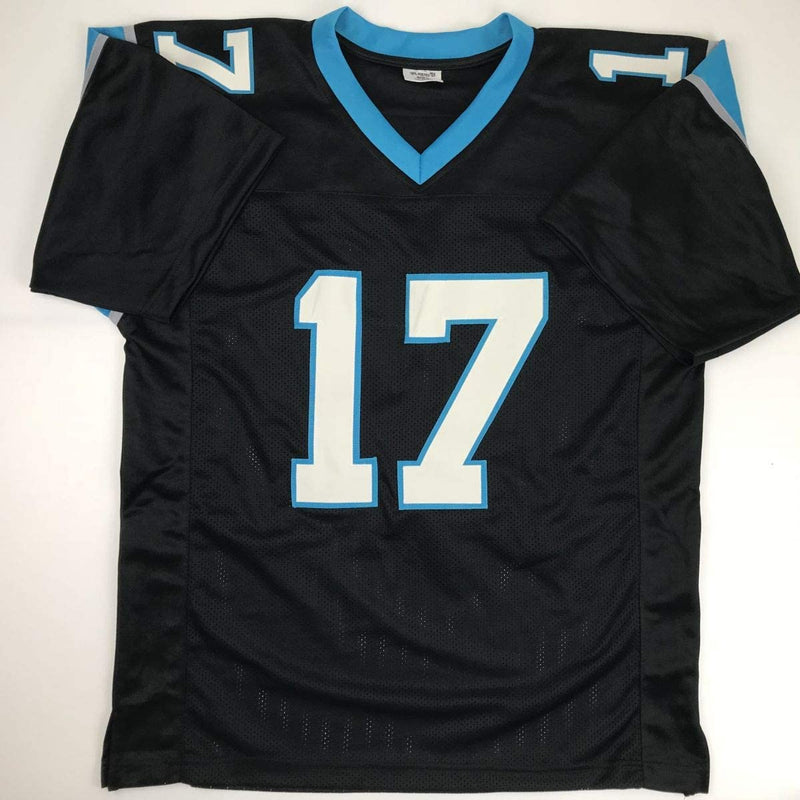 Autographed/Signed Devin Funchess Carolina Black Football Jersey JSA COA