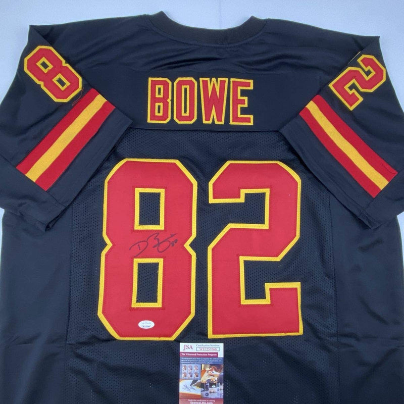Autographed/Signed Dwayne Bowe Kansas City Black Football Jersey JSA COA