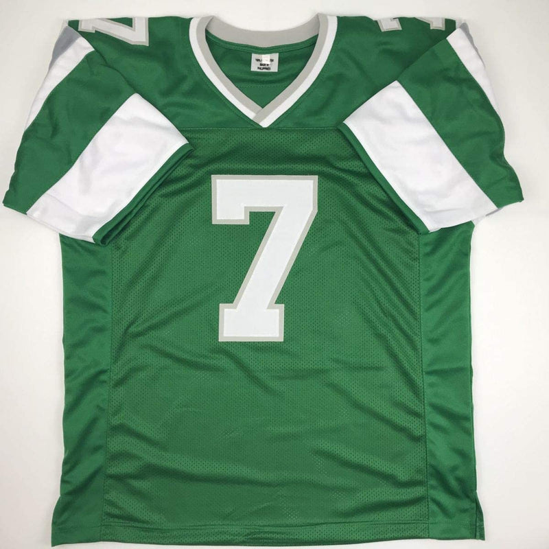Autographed/Signed Ron Jaworski Philadelphia Green Football Jersey JSA COA