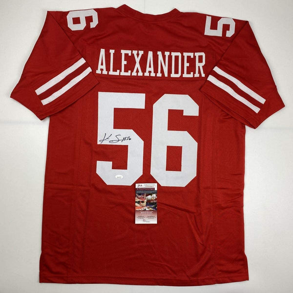 Autographed/Signed Kwon Alexander San Francisco Red Football Jersey JSA COA