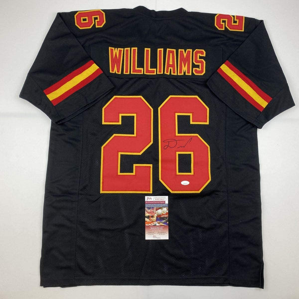 Autographed/Signed Damien Williams Kansas City Black Football Jersey JSA COA